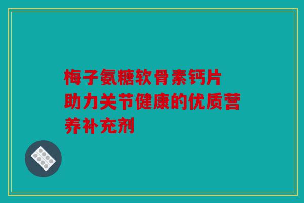 梅子氨糖软骨素钙片 助力关节健康的优质营养补充剂