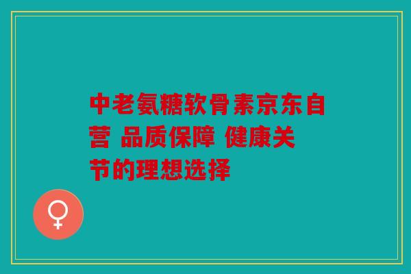 中老氨糖软骨素京东自营 品质保障 健康关节的理想选择