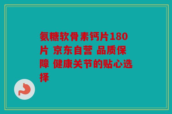 氨糖软骨素钙片180片 京东自营 品质保障 健康关节的贴心选择 氨糖软骨素钙片180片 京东自营 品质保障 健康关节的贴心选择