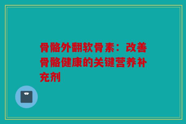 骨骼外翻软骨素：改善骨骼健康的关键营养补充剂